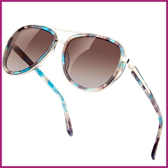 Polarized Sunglasses with Acetate Frame, Mirrored Lenses, UV400 Protection main image 5